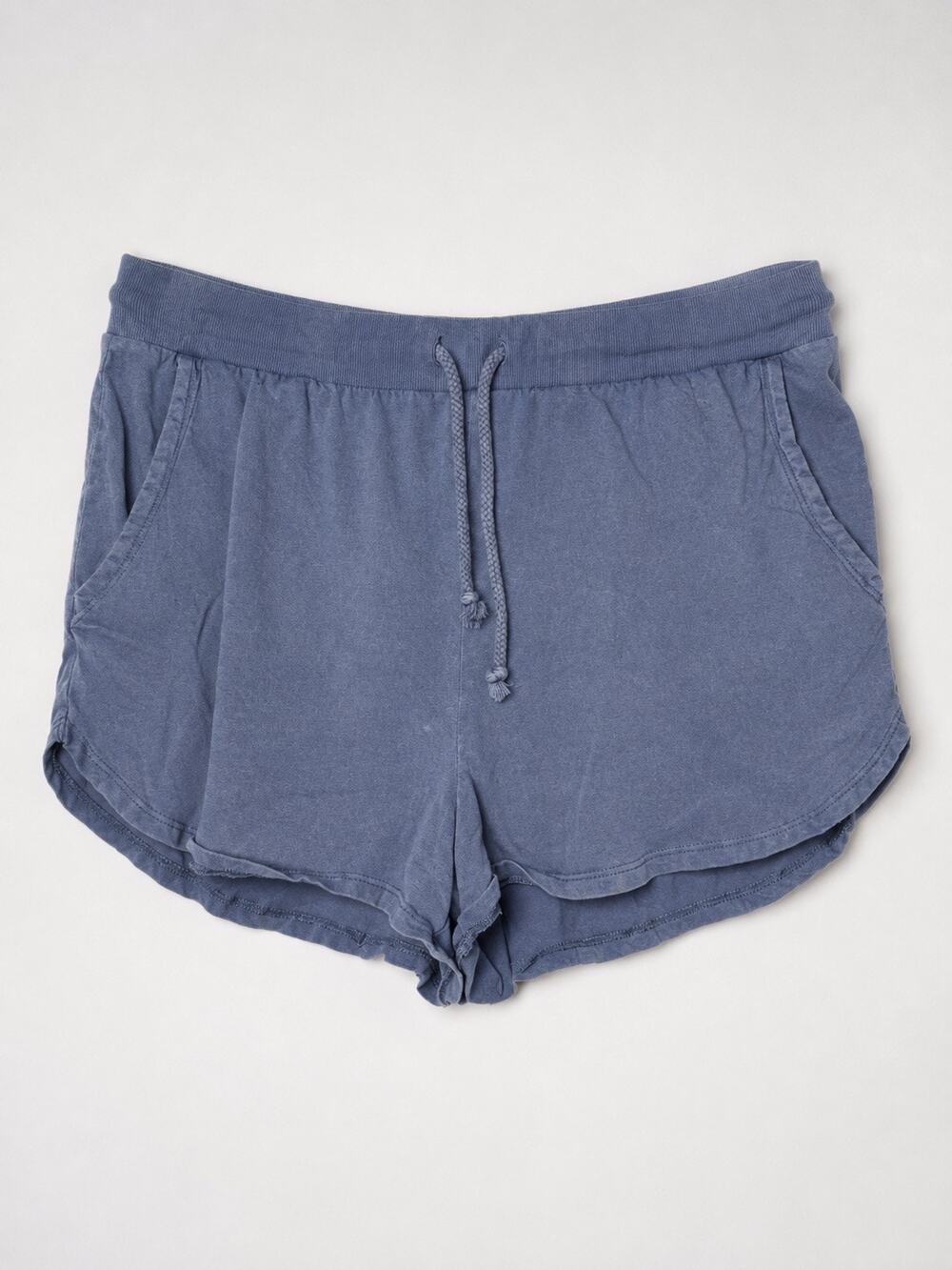 Colsie Dusty Blue Cotton Drawstring Lounge Shorts Size Large